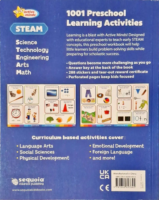 Preschool 1001 Learning Activities | Steam Workbook