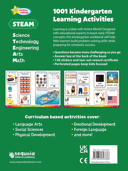 Kindergarten 1001 Learning Activities | Steam Workbook
