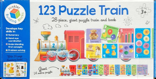 Building Blocks 123 Giant Puzzle Train And Book 28 Pieces Jigsaw Puzzle