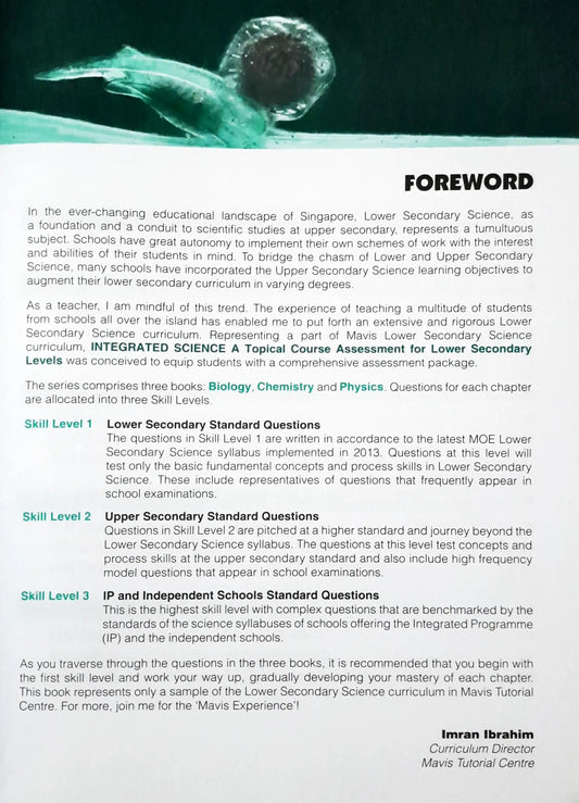 SAP Science @ Mavis Integrated Science Biology