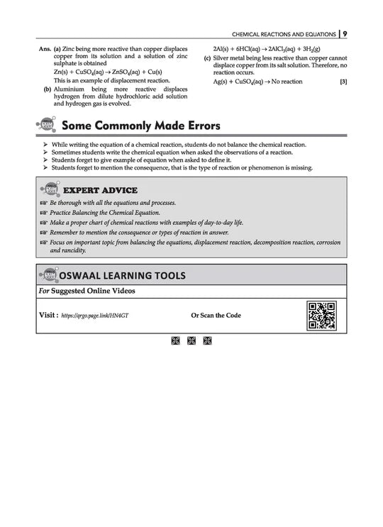 Oswaal NCERT Exemplar (Problems - Solutions) Class 10 Science Book | For Latest Board Exams