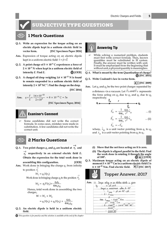 Oswaal ISC Question Bank Chapter-wise Topic-wise Class 12 | Accounts, Economics, Commerce, English Paper-1 & 2 | Set of 5 Books