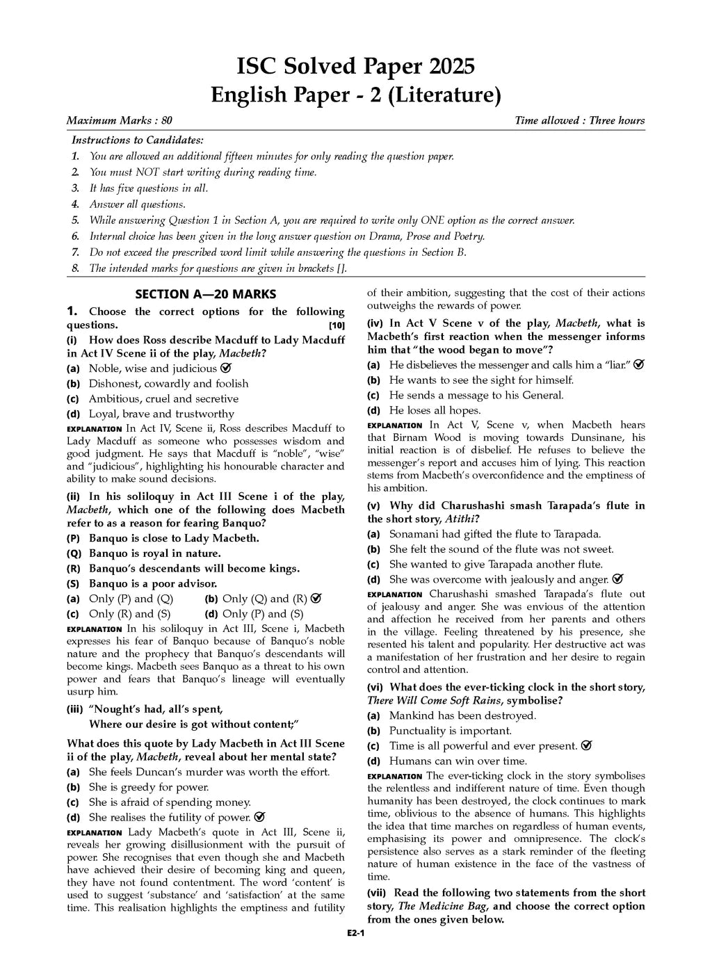 Oswaal ISC 10 Previous Years' Solved papers year-wise 2015-2025, Class 12, Science PCB: Physics, Chemistry, Biology, English 1, English 2, Hindi, Computer science, Physical Education