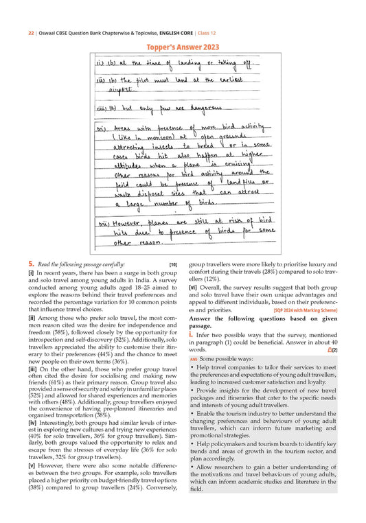 Oswaal CBSE Question Bank Class 12 Set of 4 Books | English Core | History | Political Science | Geography | Chapterwise & Topicwise Solved Papers | For 2026 Board Exams