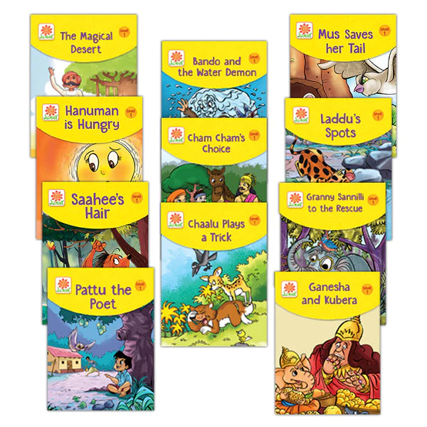 Amar Chitra Katha Junior Level 1 : The Yellow Pack of 11 Picture Story Books