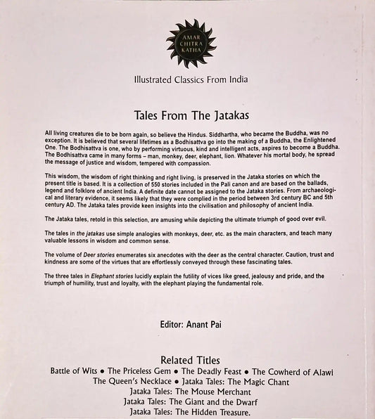 Tales from the Jatakas 3 in 1 : Amar Chitra Katha Vol. 10005 (P)