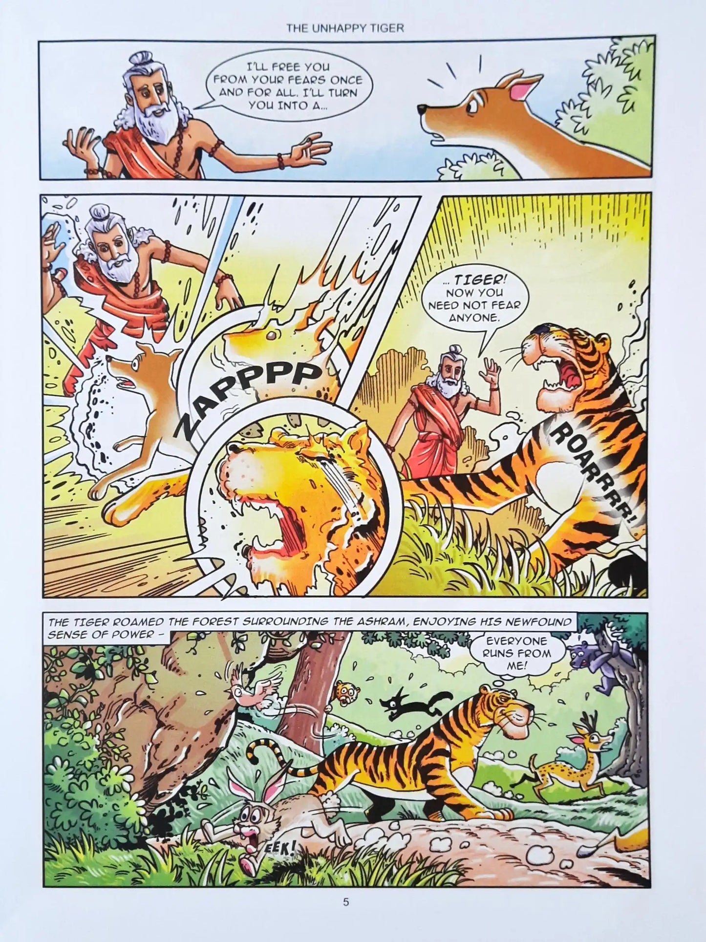 The Unhappy Tiger : Stories from the Hitopadesha - Amar Chitra Katha Vol 843