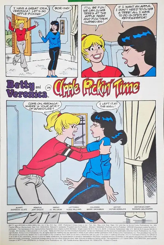Archie Comics Betty And Veronica No. 212