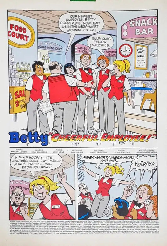 Archie Comics Betty No. 125
