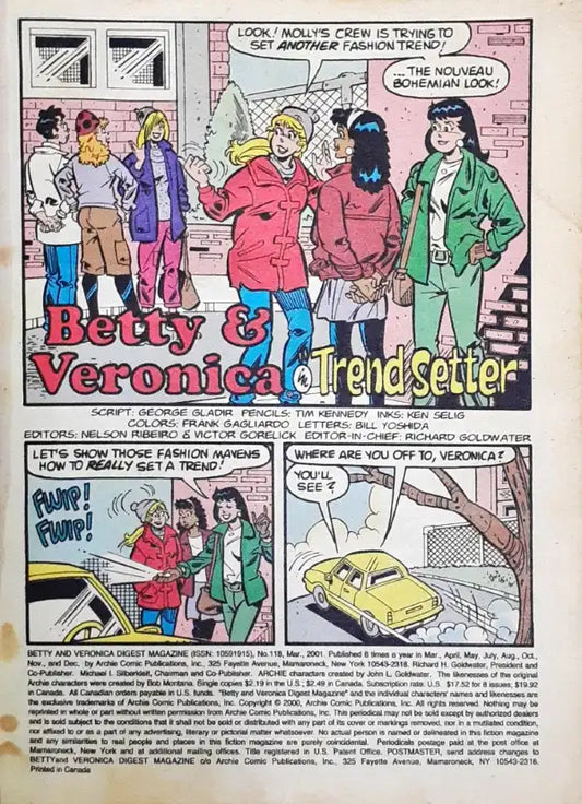 Archie Betty And Veronica Digest Magazine No. 118 (P)