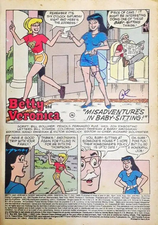 Archie Betty And Veronica Digest Magazine No. 77 (P)