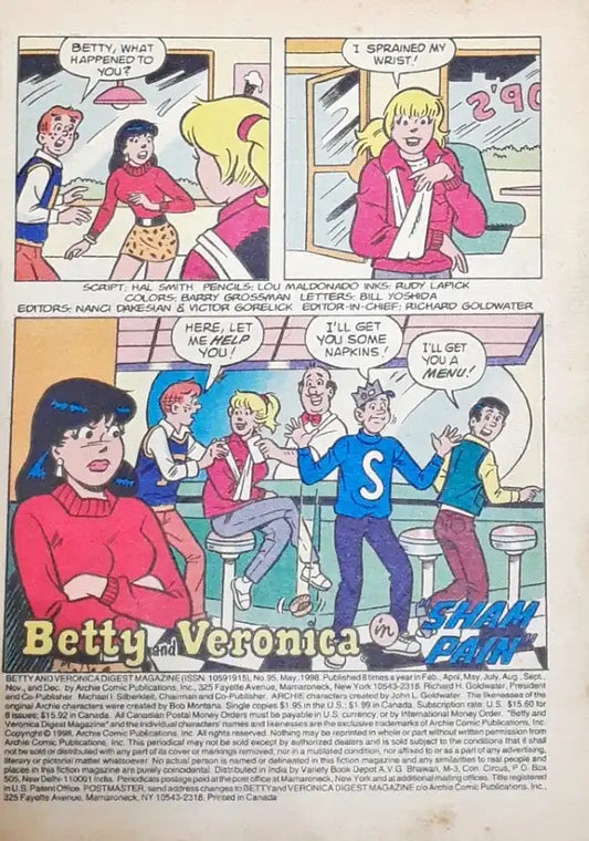 Archie Betty And Veronica Digest Magazine No. 95 (P)