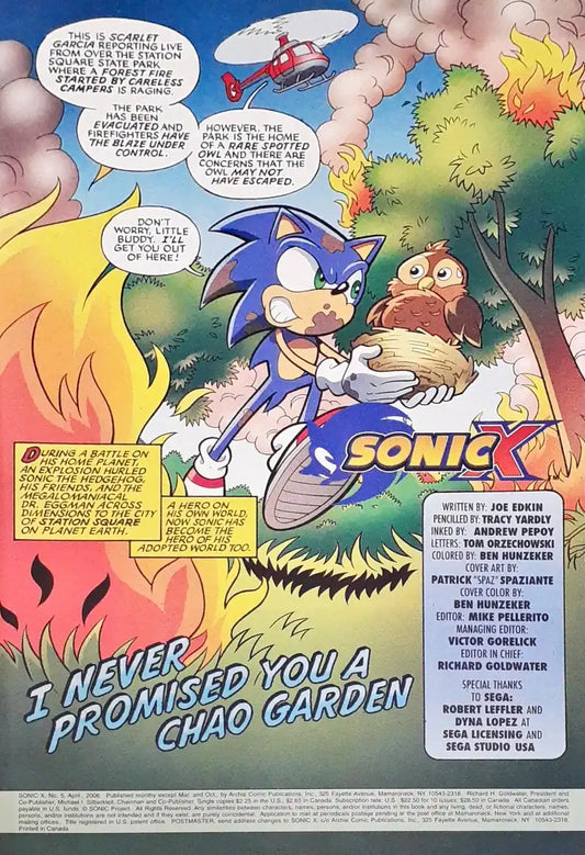 Sonic X : Archie Comics Adventure Series No. 5