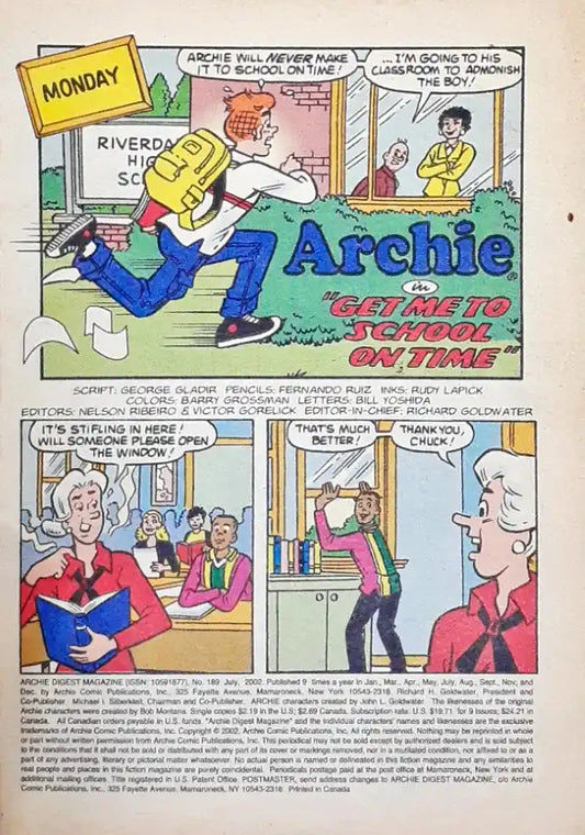 Archie Digest Magazine No. 189 (P)
