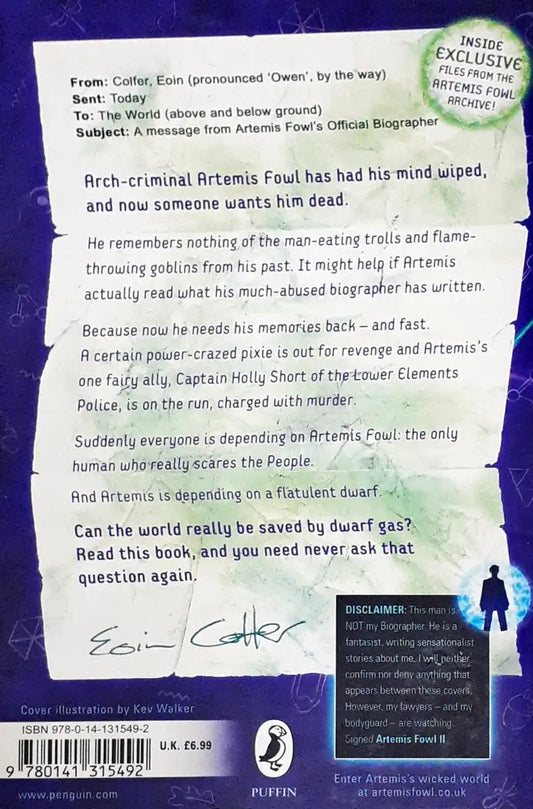 Artemis Fowl #4 : Artemis Fowl And The Opal Deception (P)