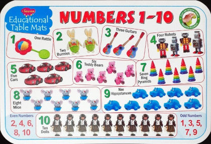 Numbers 1-20 Educational Table Mats (Wipe & Clean Double Sided)