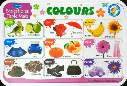 Colours & Shapes - Educational Table Mats (Wipe & Clean Double Sided)