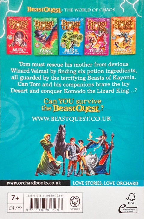 Beast Quest Series 6 Komodo The Lizard King Beast Quest 1