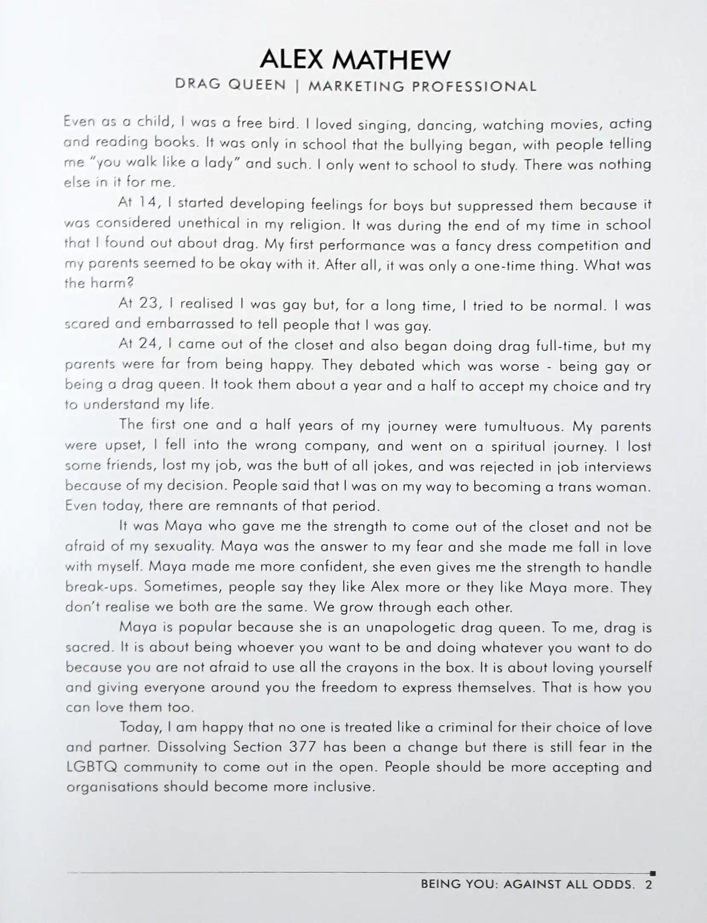 Being You : Against All Odds - 100 inspiring stories from India