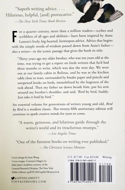 Bird by Bird: Some Instructions on Writing and Life