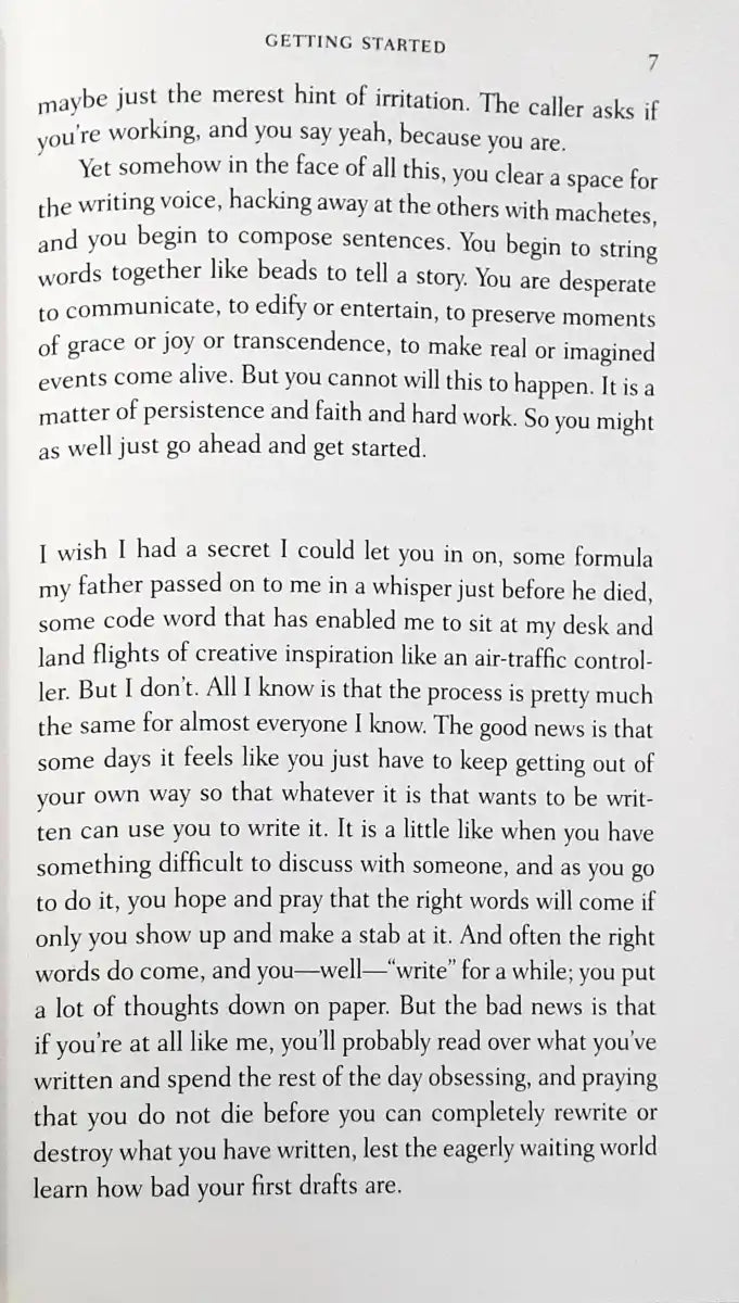 Bird by Bird: Some Instructions on Writing and Life