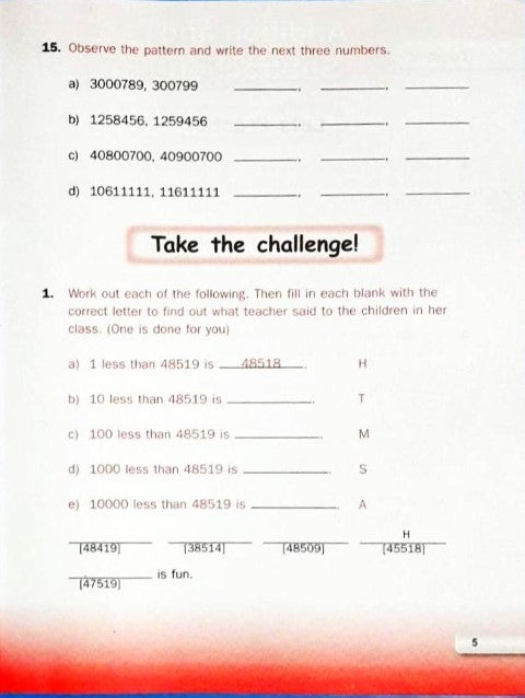 Word Problems in Maths 5