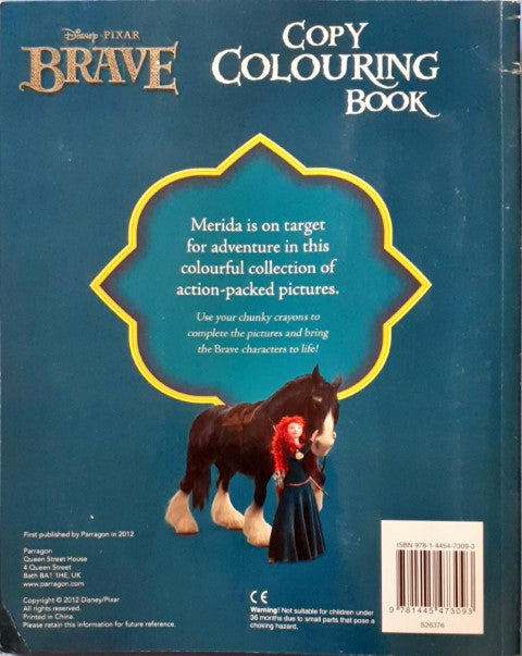 Disney Pixar Brave Copy Colouring Book With 4 Double Sided Crayons