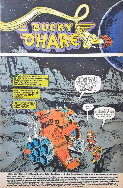 Continuity Comics Bucky O'Hare No 4