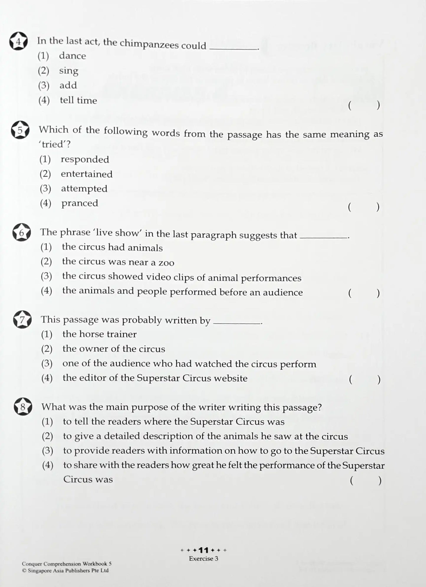 SAP Conquer Comprehension Workbook 5