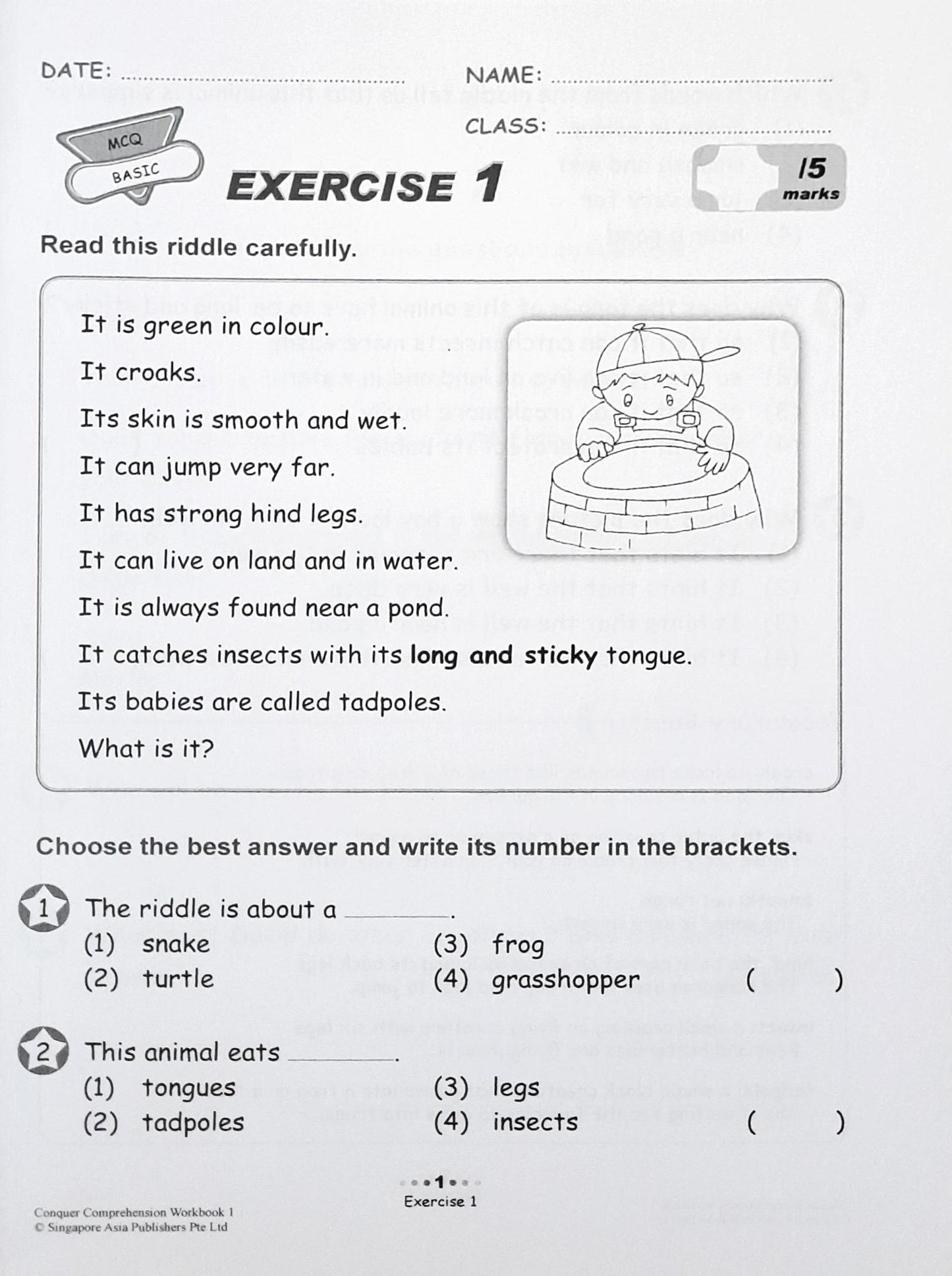 SAP Conquer Comprehension Workbook 1