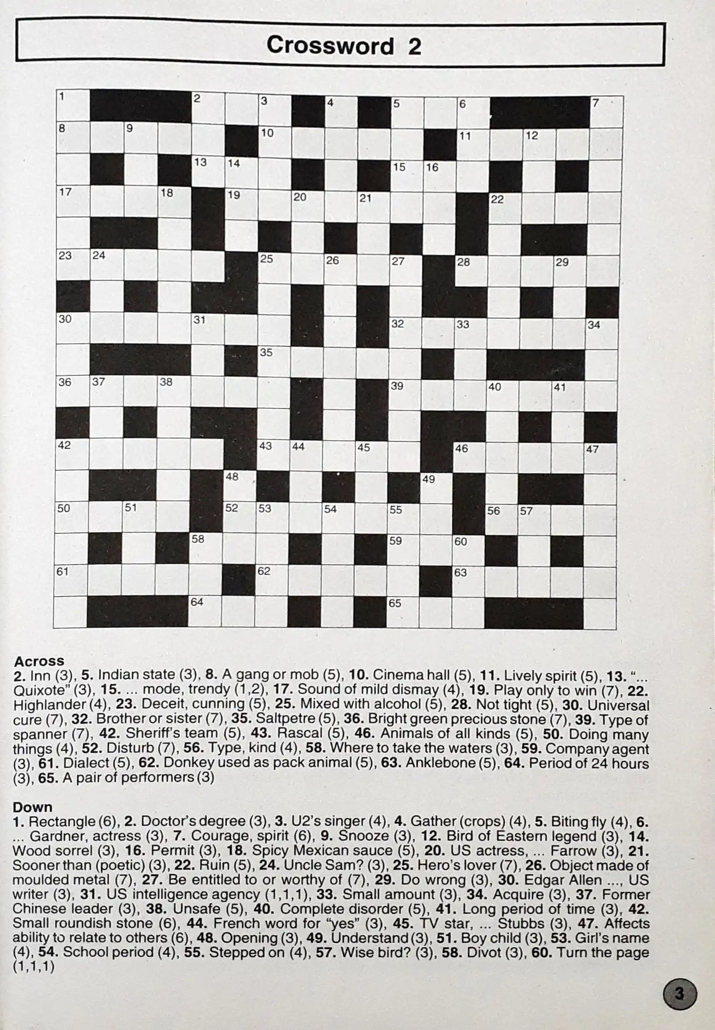 Crosswords with Solutions : Large Print