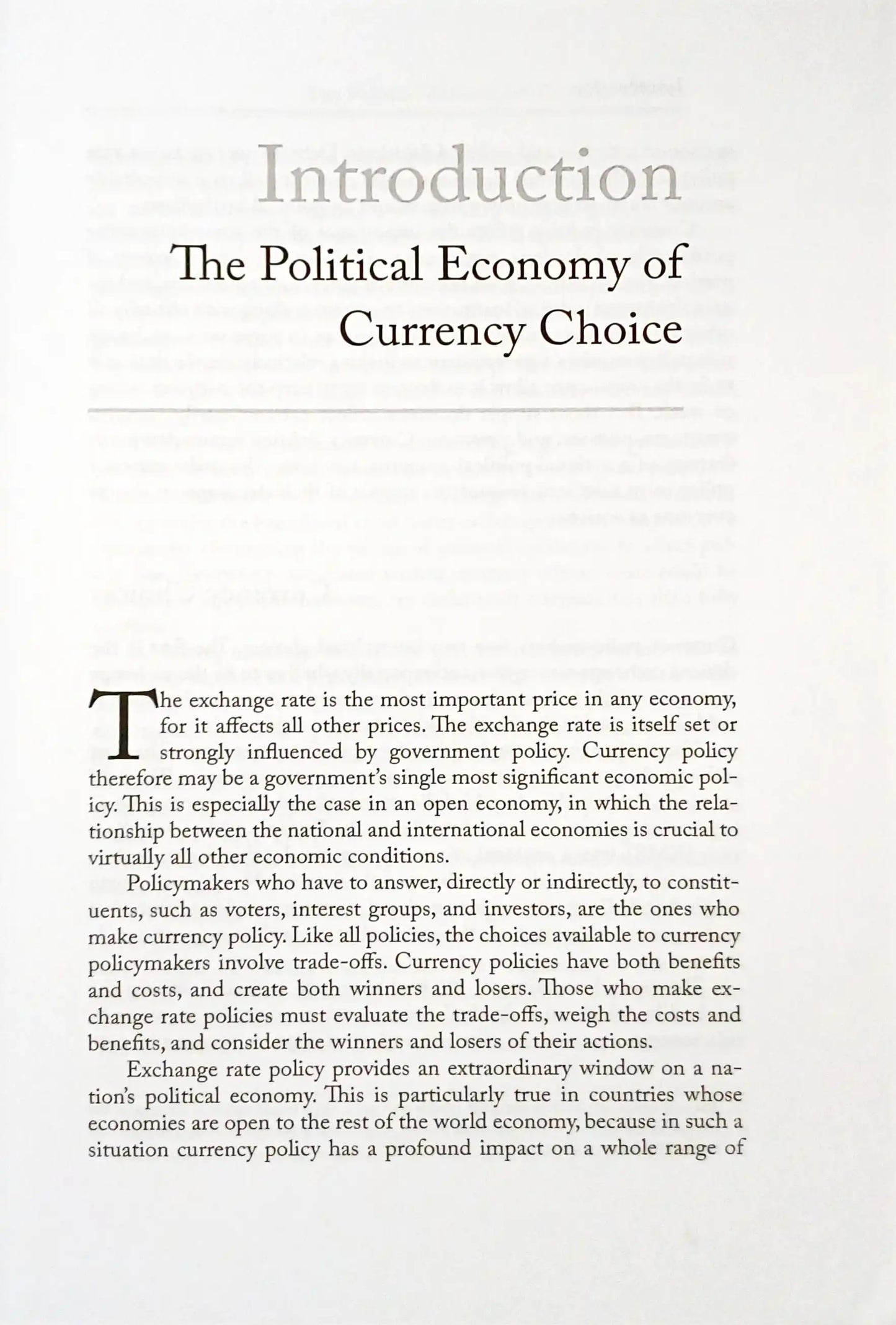 Currency Politics