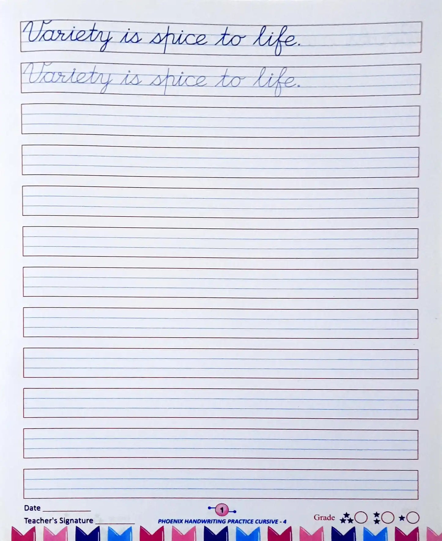 Handwriting Practice Cursive Writing 4