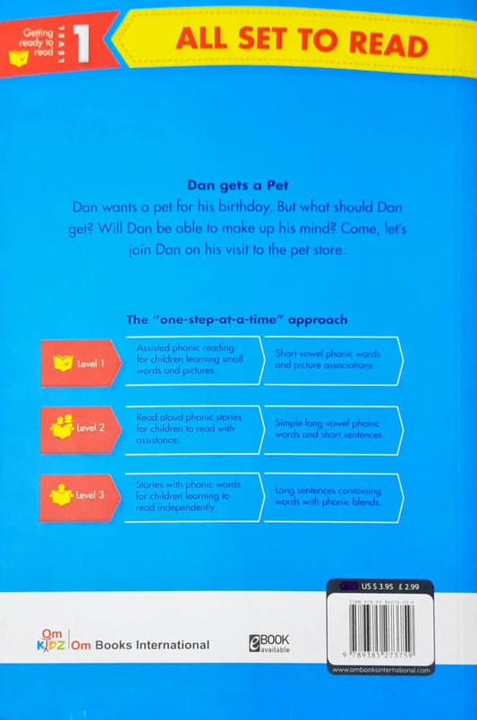 All set to Read Level 1 : A Phonics Reader - Dan gets a Pet (P)