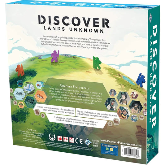 Fantasy Flight Games Discover Lands Unknown : A Game of Exploration and Survival