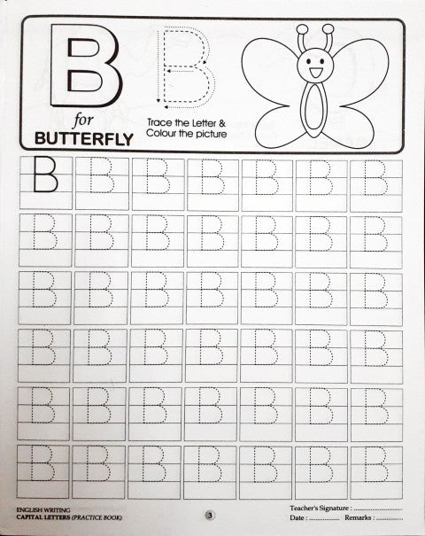 English Writing Capital Letters Practice Book