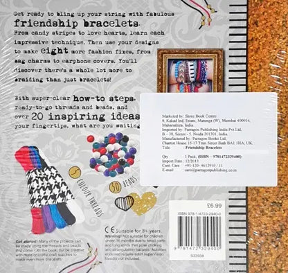 Friendship Bracelets (Craft Kit with 50 Beads and 5 Coloured Threads!)