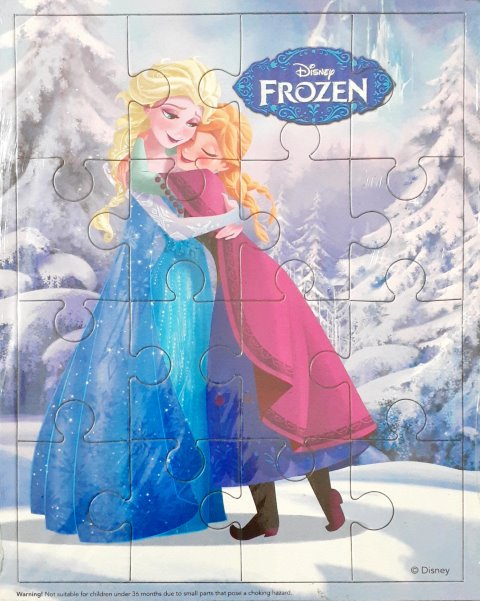 Disney Frozen 16 Pieces Jigsaw Puzzle & Sisterly Copy Colouring Book (Fun Puzzle & Book)