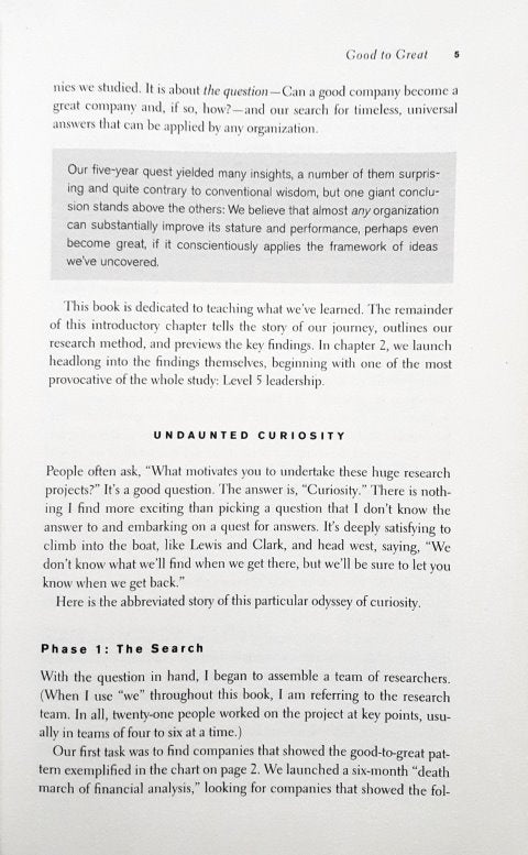 Good To Great Why Some Companies Make the Leap and Others Don't