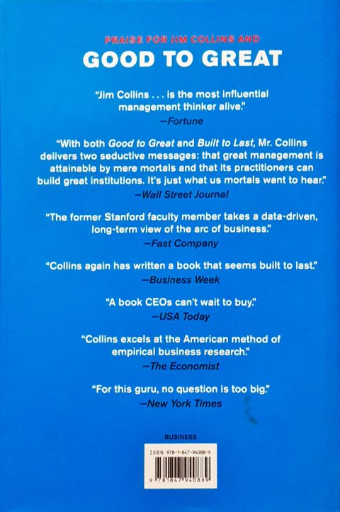 Great By Choice Uncertainty Chaos and Luck Why Some Thrive Despite Them All