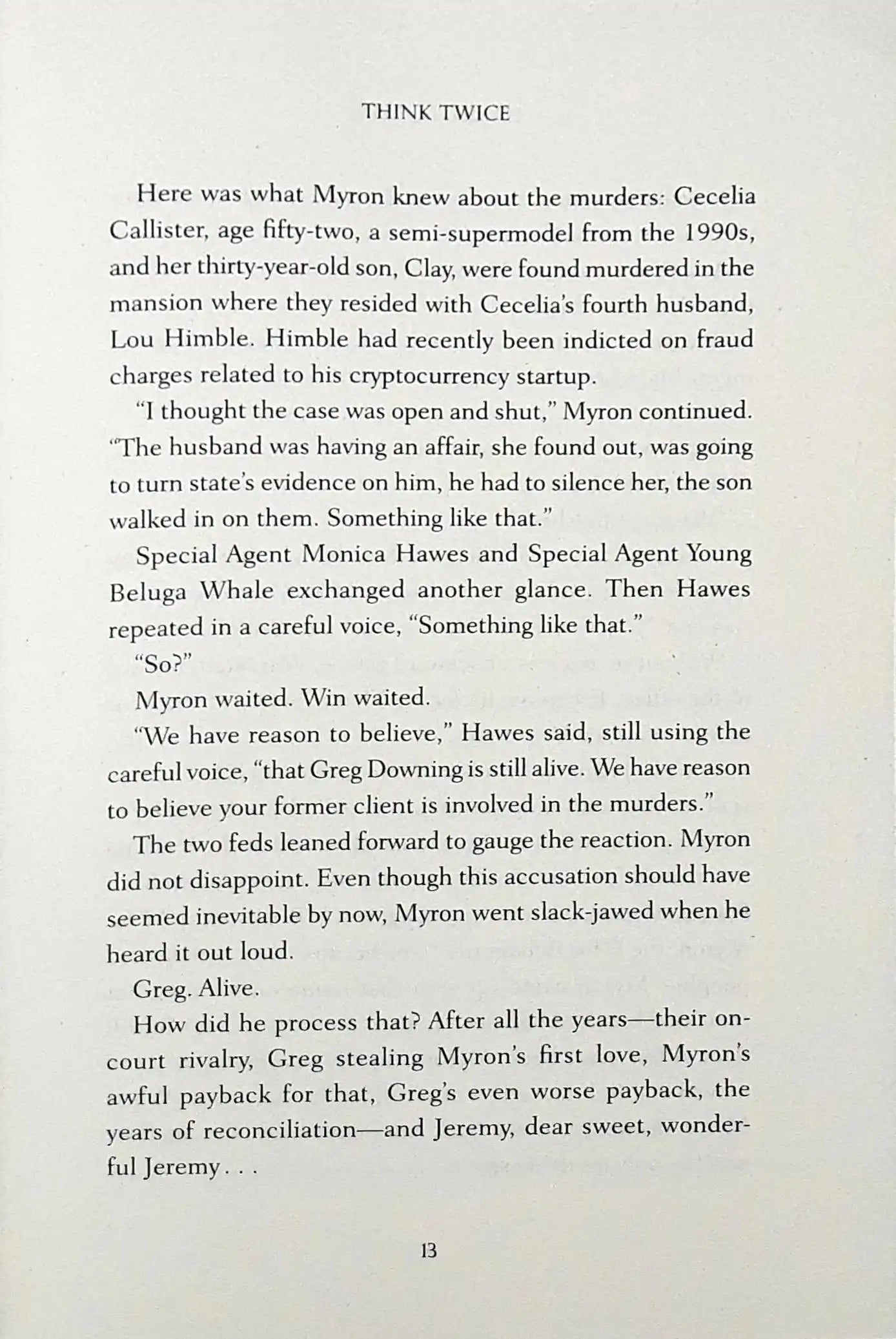 Myron Bolitar #12 Think Twice