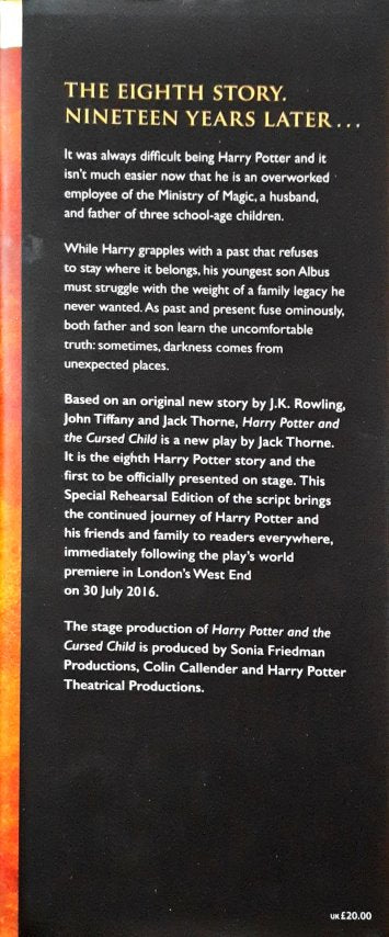 Harry Potter And The Cursed Child Parts One And Two Playscript (HC)