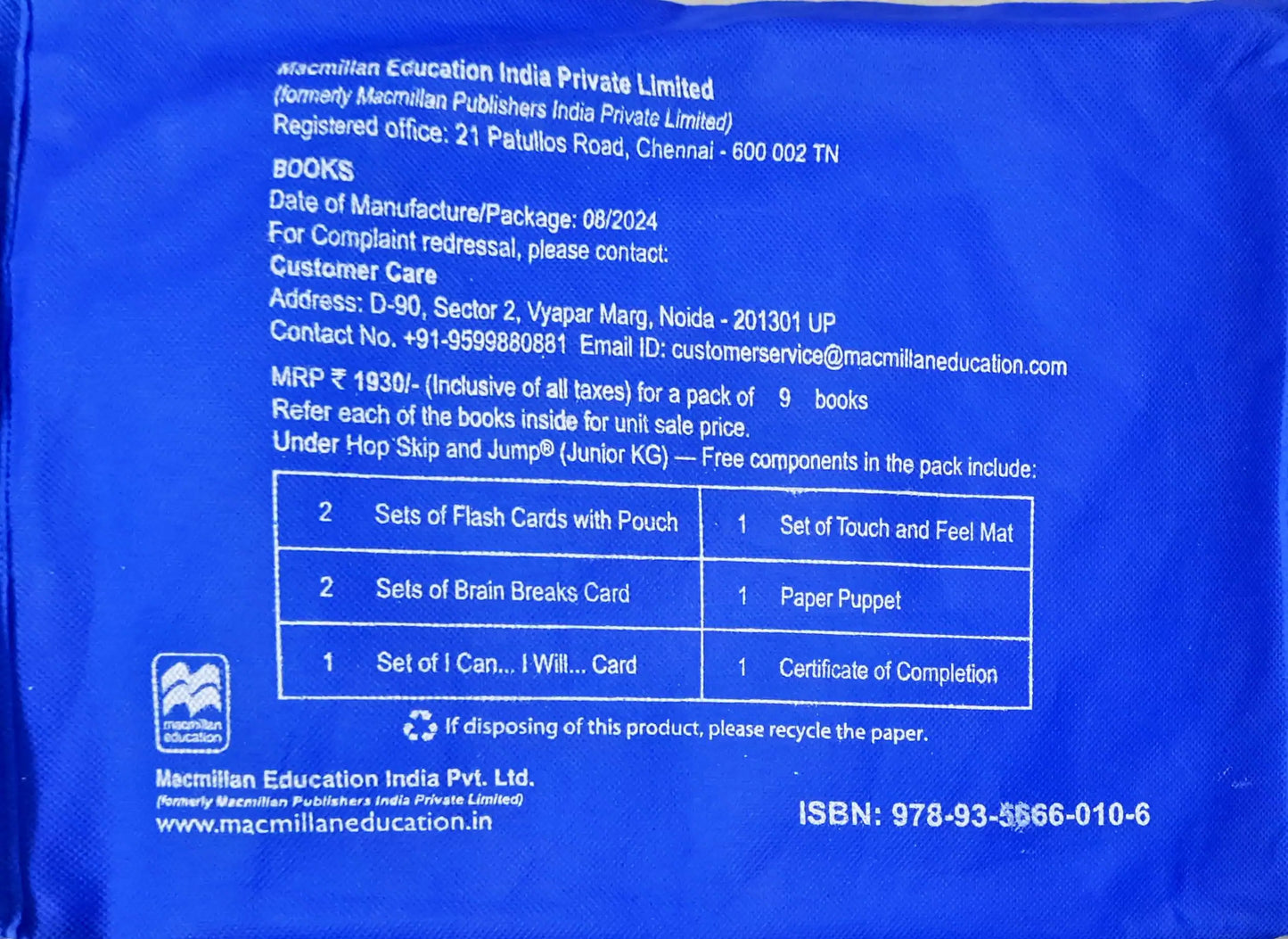 Enhanced Hop Skip and Jump : Junior KG Complete Kit