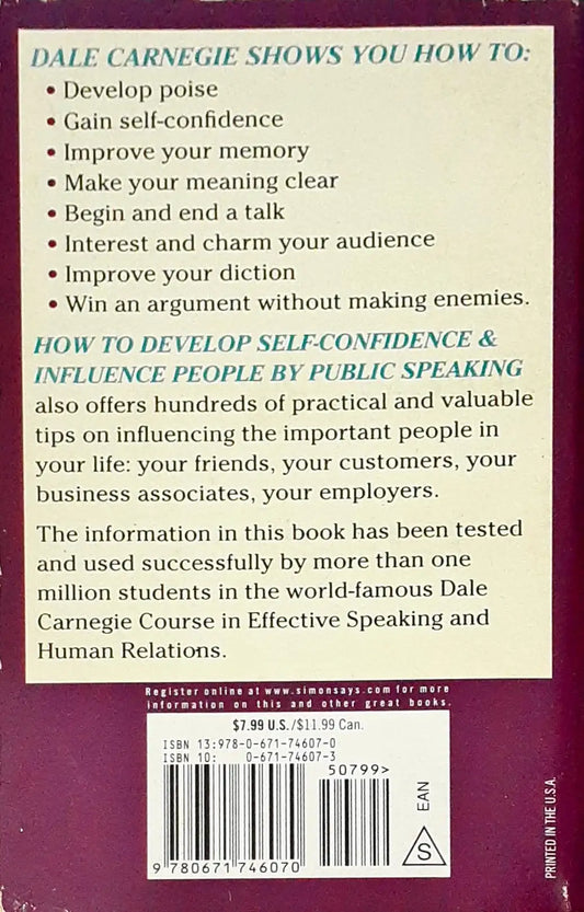 How to Develop Self-Confidence & Influence People by Public Speaking (P)