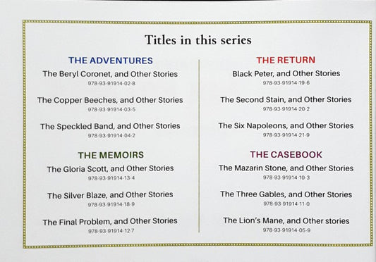 Sherlock Holmes The Return The Six Napoleons And Other Stories 3 in 1