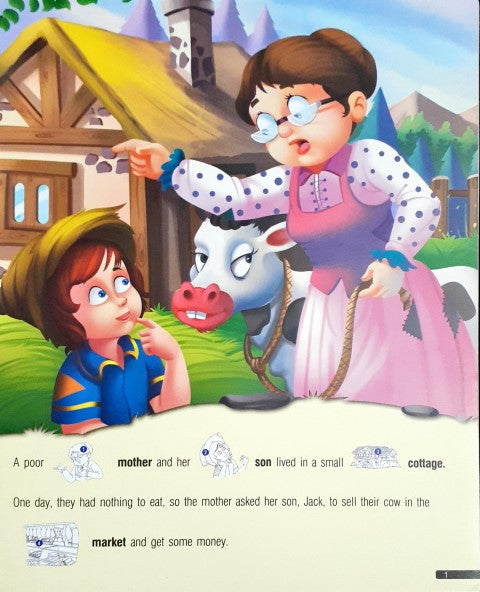Sticker Key Words Fairy Tales Jack And The Beanstalk With Over 50 Stickers