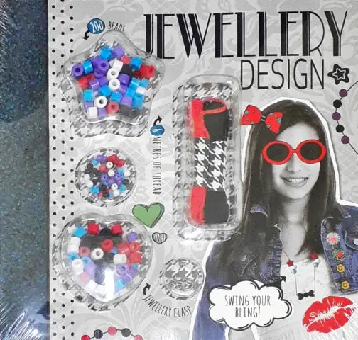 Jewellery Design (Craft Kit with 200 Beads, Jewellery Clasp and Over 6 Metres of Thread)
