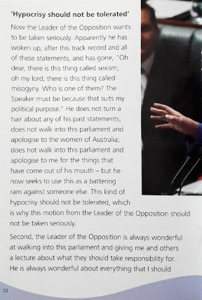 Julia Gillard On Sexism Speech To The House of Representatives 9 October 2012