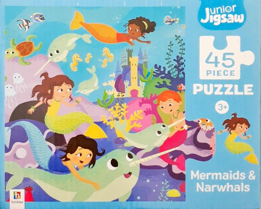 Junior Jigsaw Puzzle Mermaids & Narwhals 45 Pieces