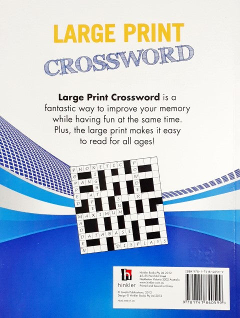 Large Print Search Crossword (Blue)